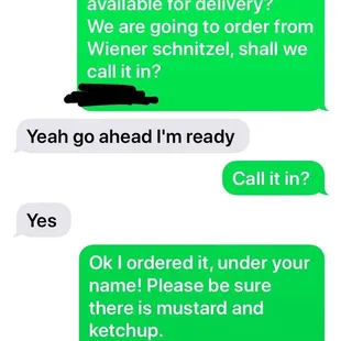 a text message to a customer