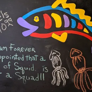  chalk drawing of a fish