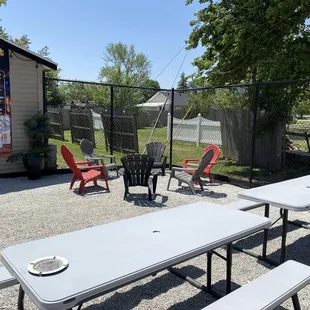 tables and chairs