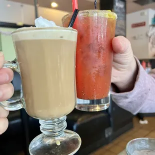 Irish Coffee and Bloody Mary