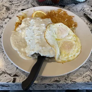 Country Fried Steak and Eggs