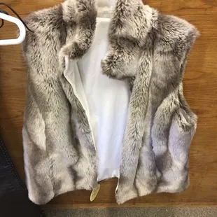 Faux fur vest