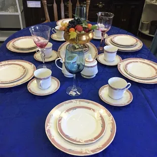 Holiday dinner table