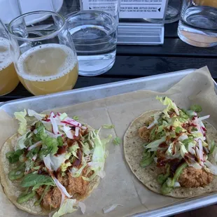 Pulled chicken tacos and so tasty!