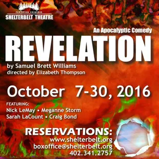 Shelterbelt&apos;s latest offering.  Dark and funny, perfect for Halloween entertainment.