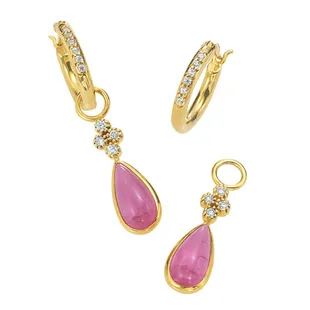 Maza Collection: detachable drop earrings  in yellow gold