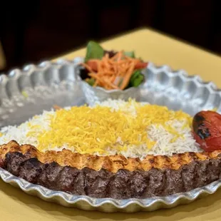 a plate of food on a table