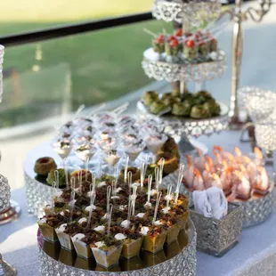 a variety of appetizers