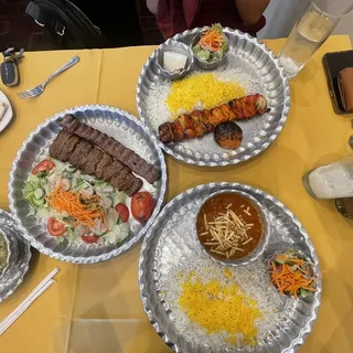 Beef Soltani Kabob