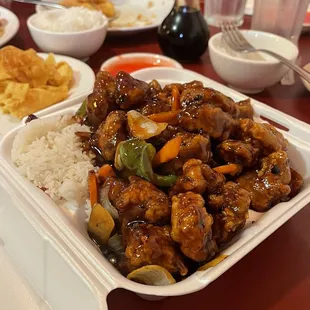 LEFTOVERS!! The portions are HUGE!