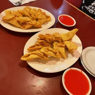Crab puffs with sweet and sour sauce. We got a second plate free of charge!