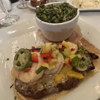 New York Strip and Cabo Shrimp