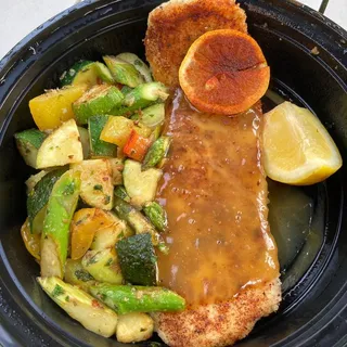 Bacon Hazelnut Crusted Fish