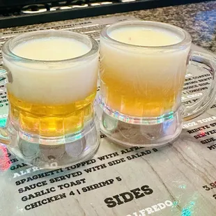 drink, oysters and mussels