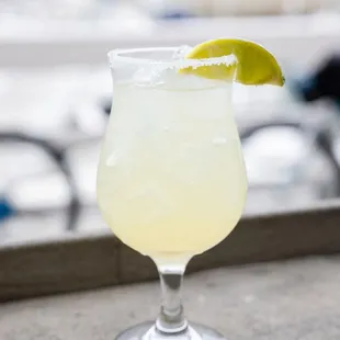 a glass of lemonade