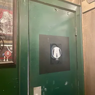 Men's restroom signage -- clever!   I see what you did there.  ;)