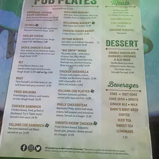 Menu, side 2 -- July 2024