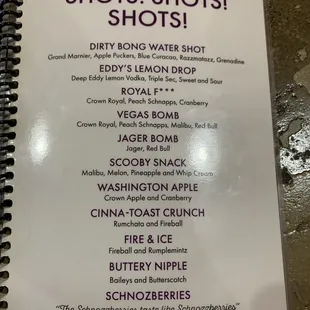 Drink Menu - August 2019