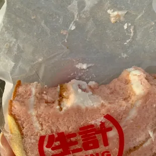 Hair in the cake. Disgusting