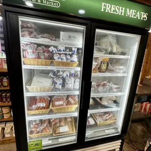 Ribs, ground beef, chuck roast, sausage, pierogies, steaks, chicken, bacon, etc.