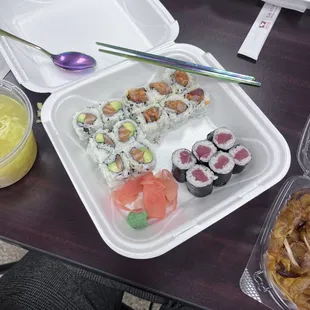 Alaska Roll, Dynamite Roll, Tekka Roll