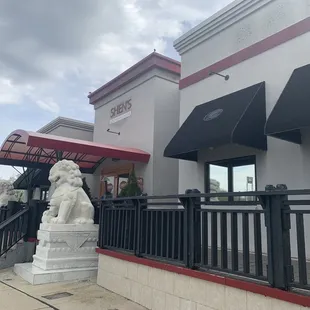 Exterior, front entrance