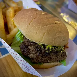 Kids bacon burger