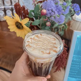 a hand holding a cup of coffee