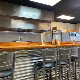 a view of the kitchen