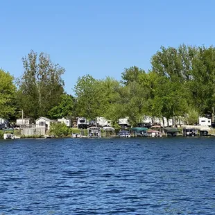 View of campground from Island Lake