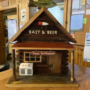 Neighbors made a special bird house for Sheps