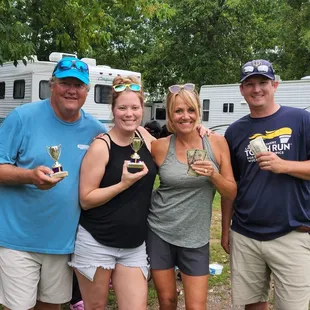 Winners from the bean bag tournament