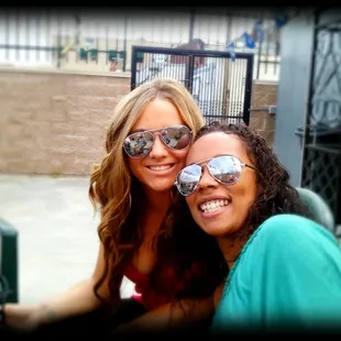 two women with sunglasses