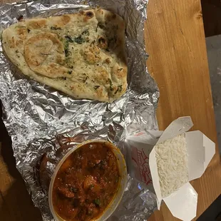5. Lamb Vindaloo, Garlic Naan