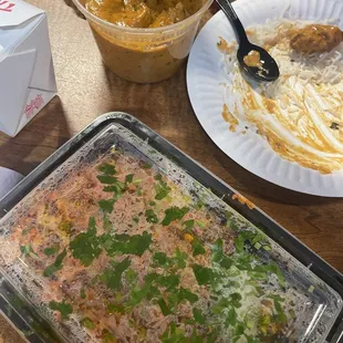 Butter chicken, HIGHLY RECOMMEND.  Lamb Biryani was more than exceptional