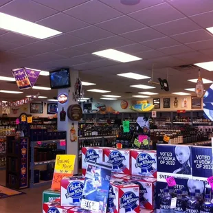 a variety of items in a store