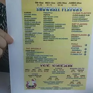 the menu