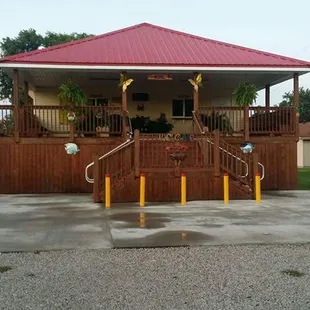 the front of the restaurant