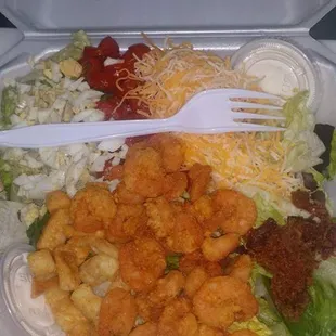 a tray of food