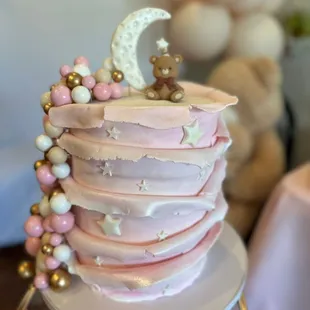 a close up of a cake