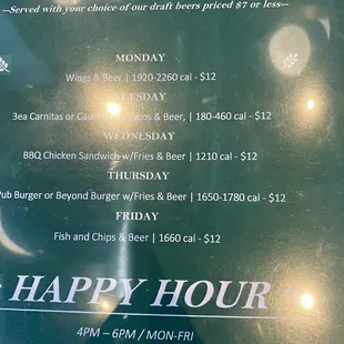 Daily specials. Tuesday 3x tacos &amp; beer $7 =$12