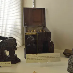 a mechanical cigar box belonging to the general