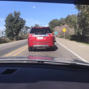 My view is a row of cars backed up!