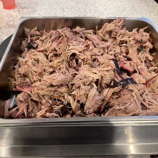 Pulled pork from their pork shoulder