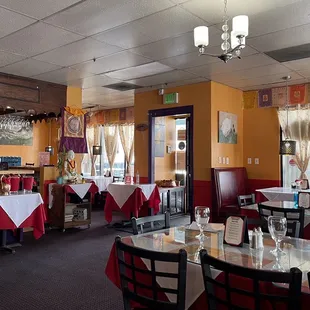 the dining area of a restaurant