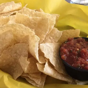 Chips and homemade salsa