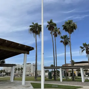 Poll in the middle of the park