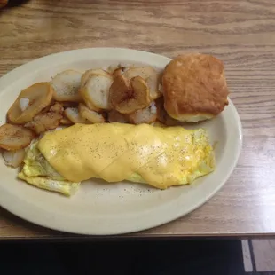 Sausage &amp; cheese omelet