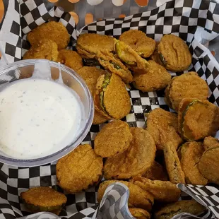 The fried pickles and ranch. These actually came out perfectly fried, which is a miracle in my book.