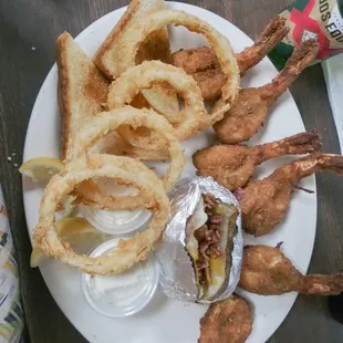 Baked potato with 6 PC jumbo shrimp